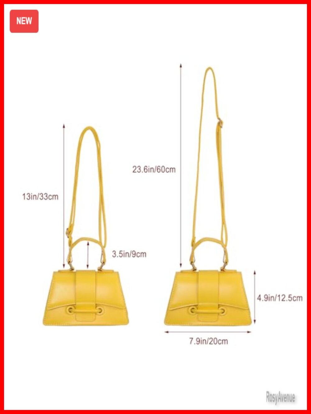 Mini Top Handle Bag with Detachable Strap PU Leather - Picture 6 of 6